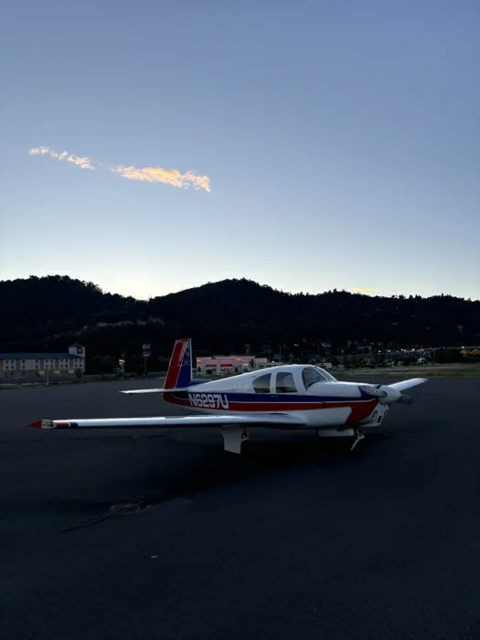 N6297U Mooney M20C Mark 21 on the ramp at KRBG (Roseburg, OR)