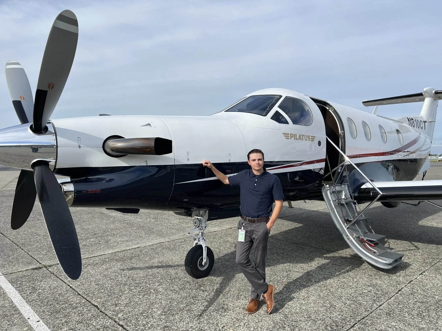 Pilatus PC-12 on the ramp after a repositioning flight at KBFI (Seattle, WA)