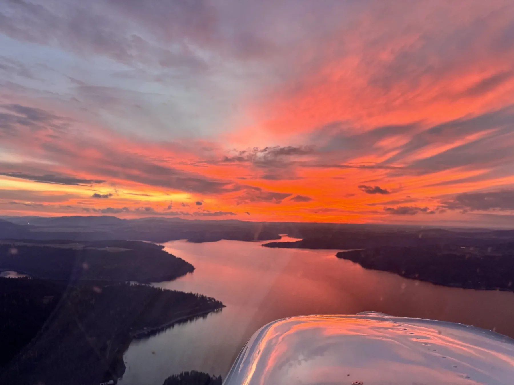 Sunset over Lake Coeur d'Alene